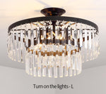 Cerium Crystal Chandelier- Gold/Black - Reflect Lighting