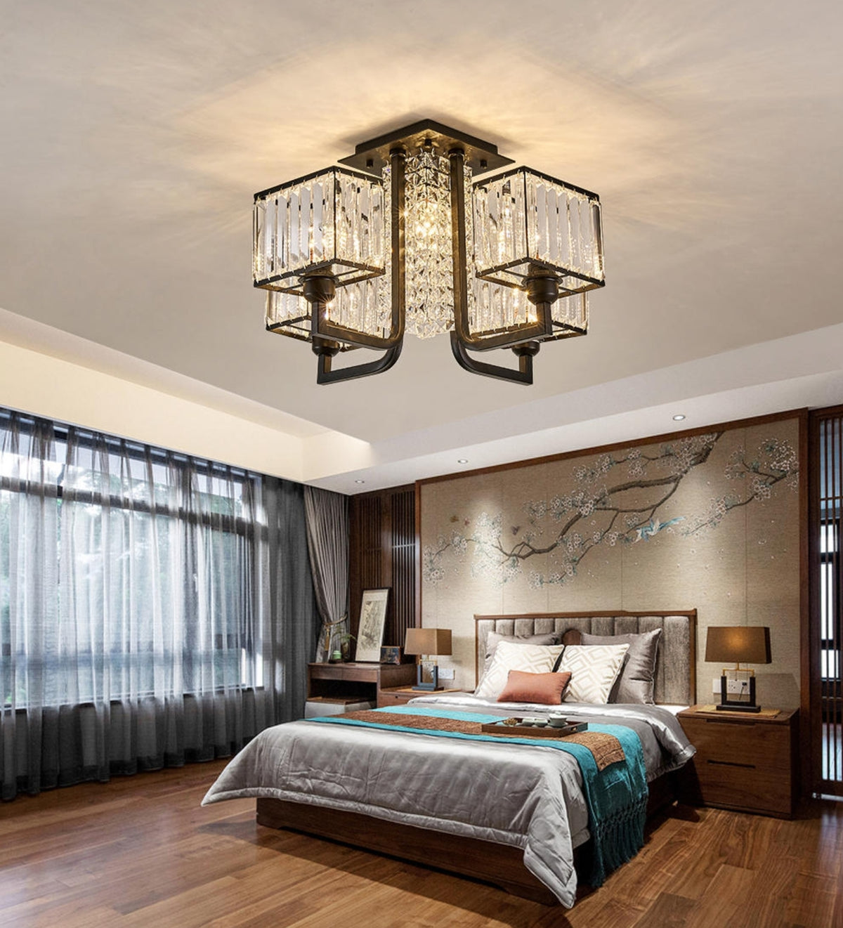 Eshleman Black Crystal Chandelier - Reflect Lighting