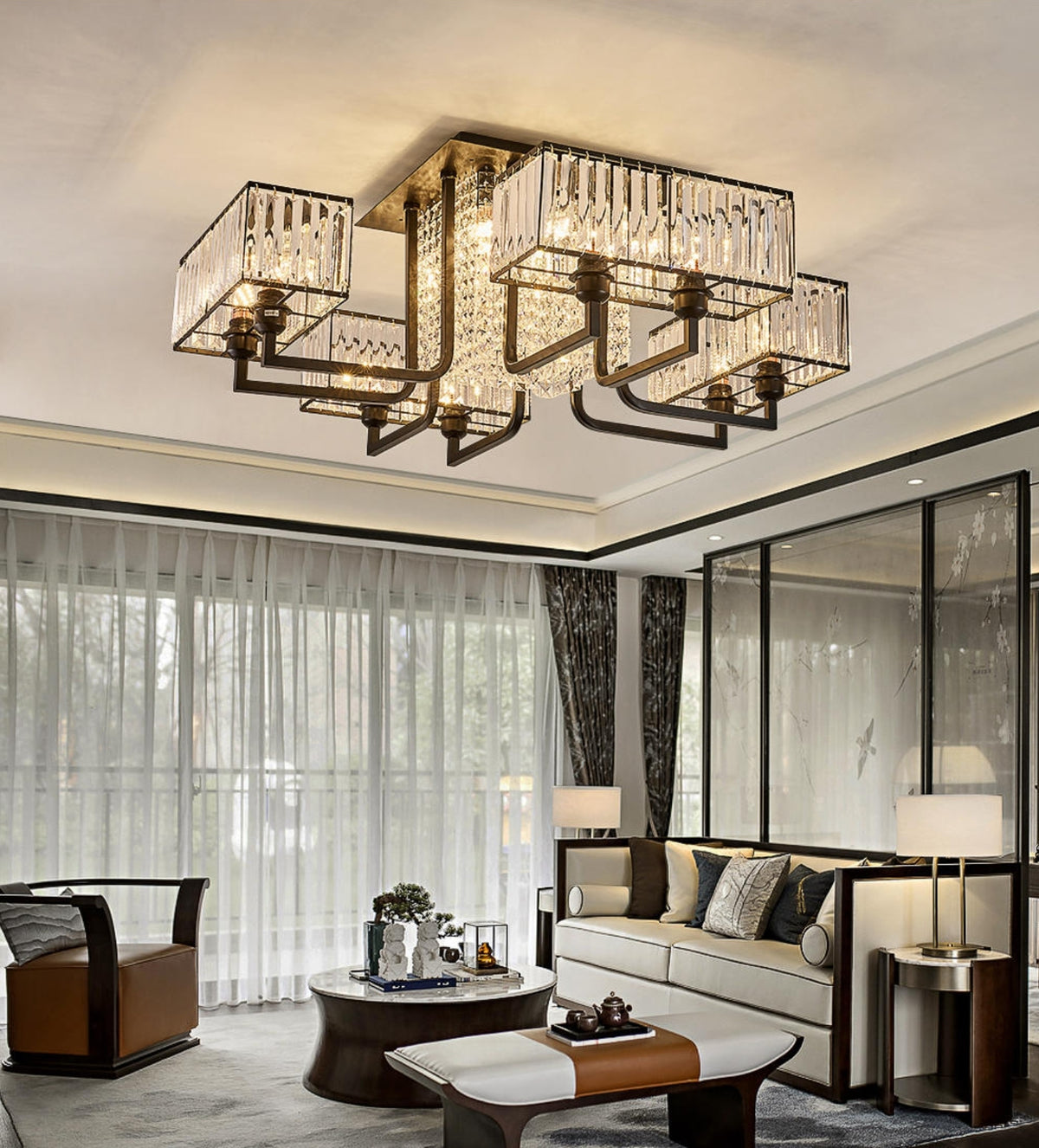 Eshleman Black Crystal Chandelier - Reflect Lighting