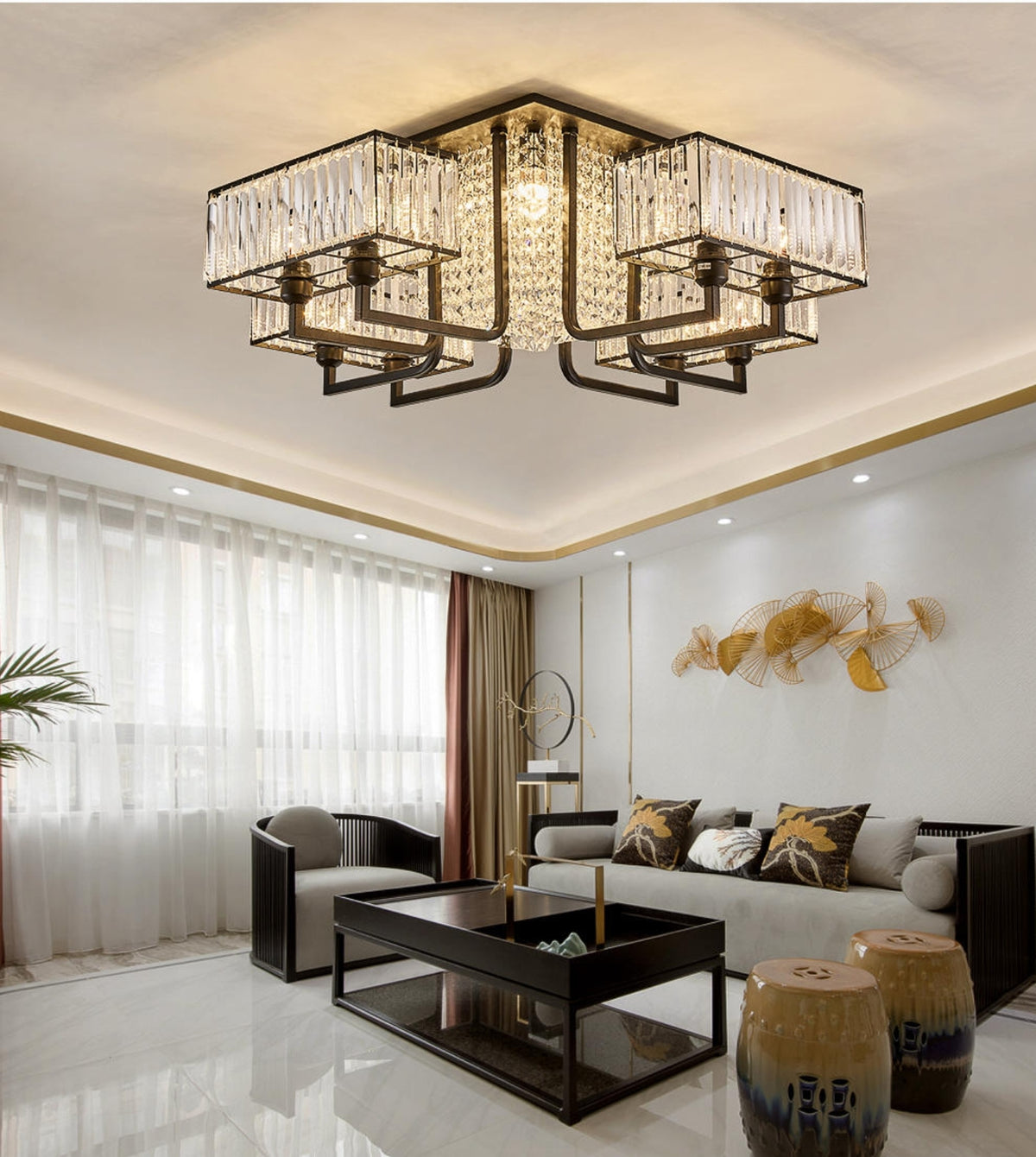 Eshleman Black Crystal Chandelier - Reflect Lighting