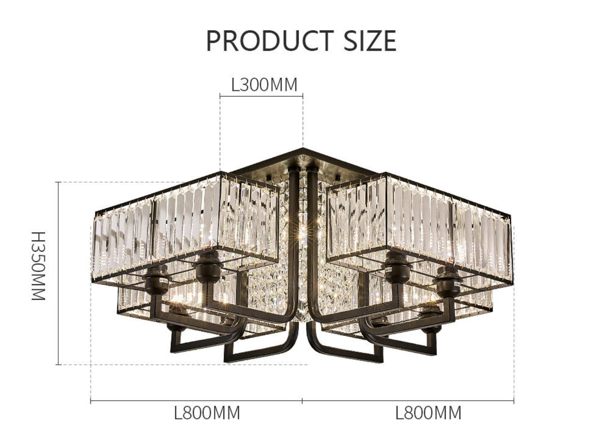 Eshleman Black Crystal Chandelier - Reflect Lighting
