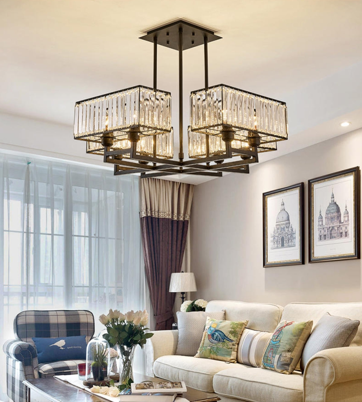 Eshleman Black Crystal Chandelier - Reflect Lighting