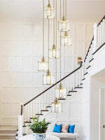 Nacomia Copper Staircase Chandelier - Reflect Lighting