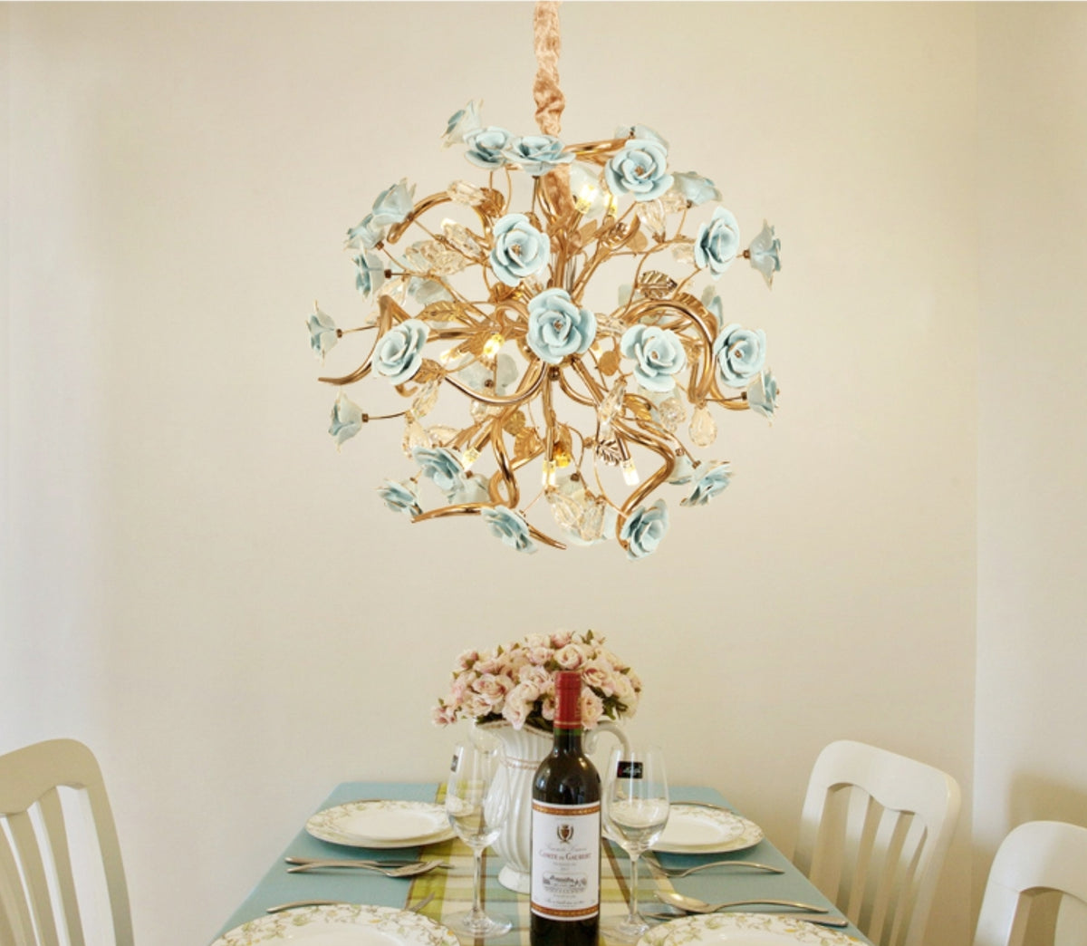 Lotus Flower Crystal Chandelier-6 Colours - Reflect Lighting