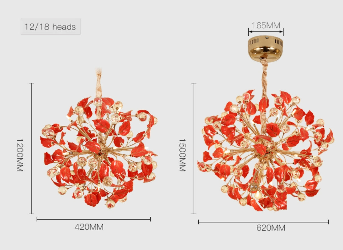 Lotus Flower Crystal Chandelier-6 Colours - Reflect Lighting