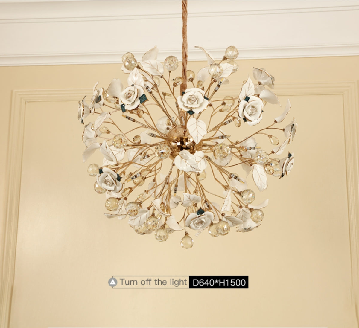 Lotus Flower Crystal Chandelier-6 Colours - Reflect Lighting