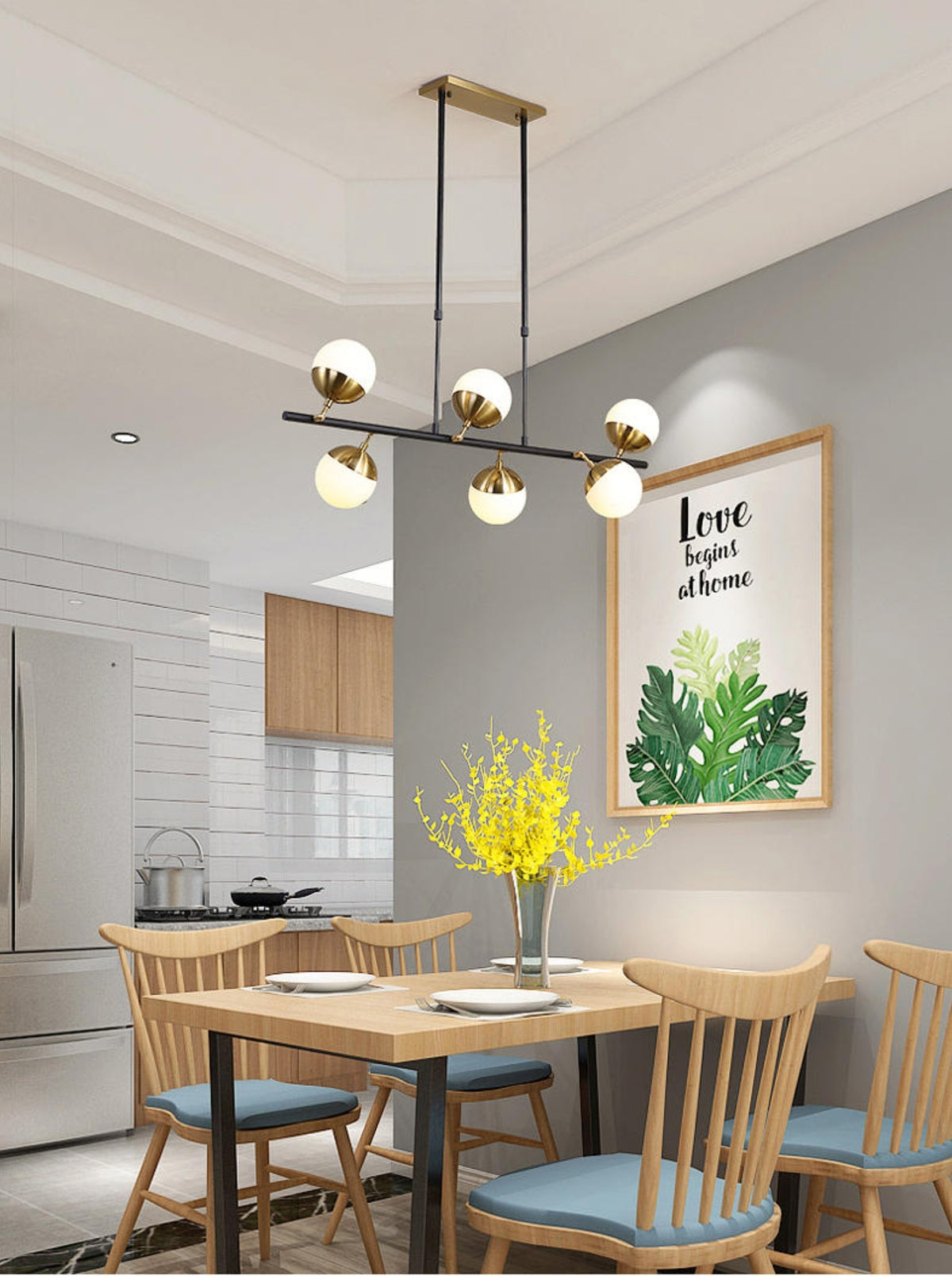 Jeri 6 Light Sputnik Chandelier - Reflect Lighting