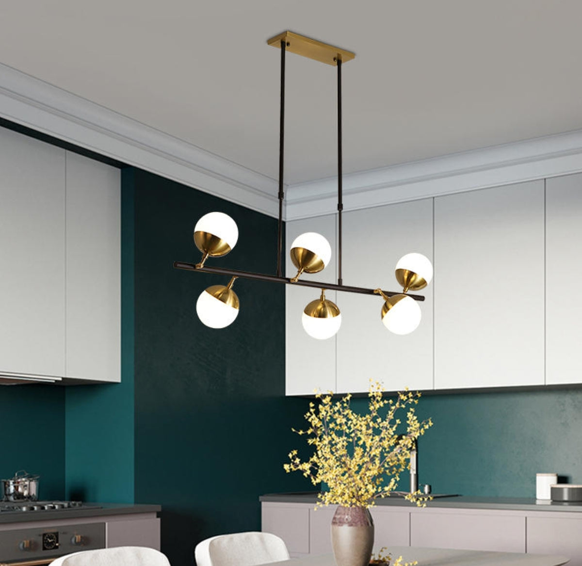 Jeri 6 Light Sputnik Chandelier - Reflect Lighting