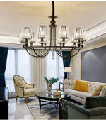 Black Zellers Crystal Shaded Chandelier - Reflect Lighting