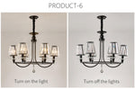 Black Zellers Crystal Shaded Chandelier - Reflect Lighting