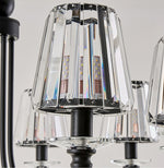 Black Zellers Crystal Shaded Chandelier - Reflect Lighting