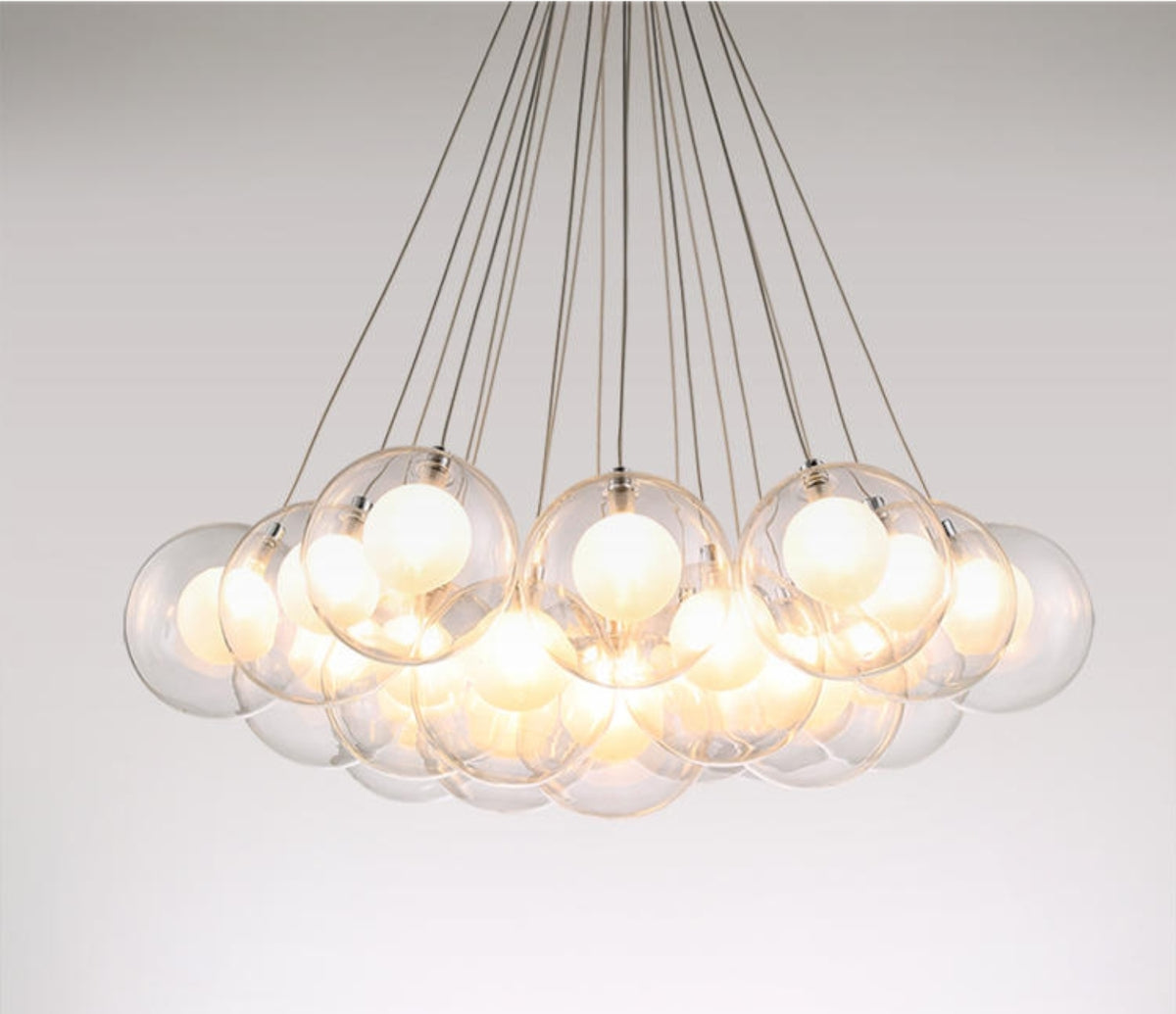 Glass Led Lights Chandelier- Multicolored/Clear - Reflect Lighting
