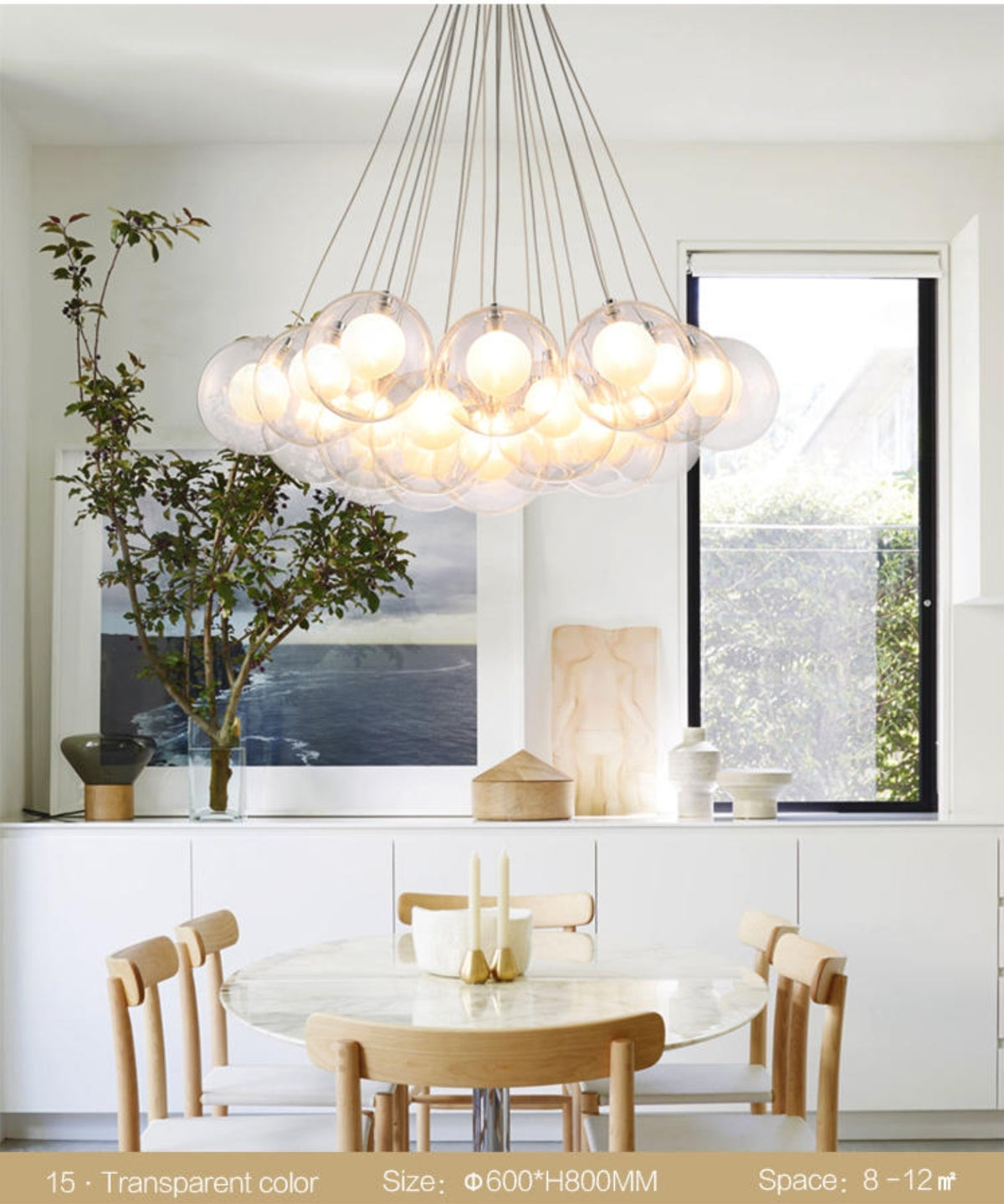 Glass Led Lights Chandelier- Multicolored/Clear - Reflect Lighting