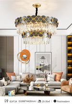 Orchard Chandelier Golden Lisianthus - Round/Rectangle - Reflect Lighting