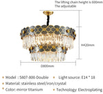 Orchard Chandelier Golden Lisianthus - Round/Rectangle - Reflect Lighting