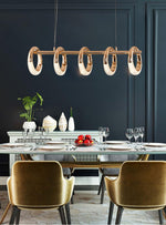 Swinson Rose Gold Led Ring Chandelier - Reflect Lighting
