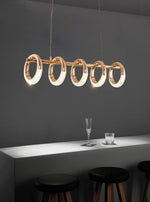 Swinson Rose Gold Led Ring Chandelier - Reflect Lighting