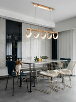 Swinson Rose Gold Led Ring Chandelier - Reflect Lighting