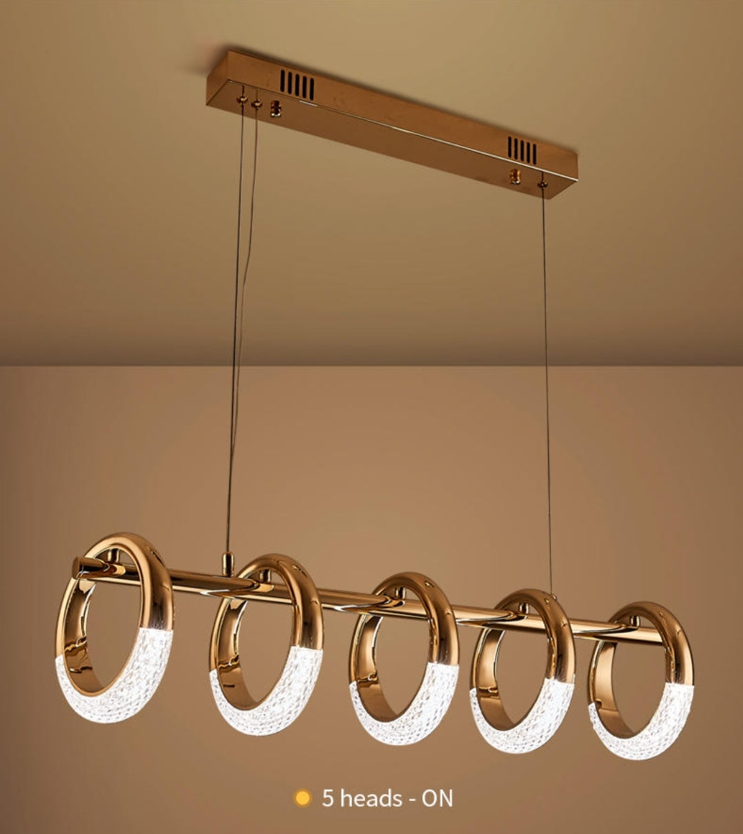 Swinson Rose Gold Led Ring Chandelier - Reflect Lighting