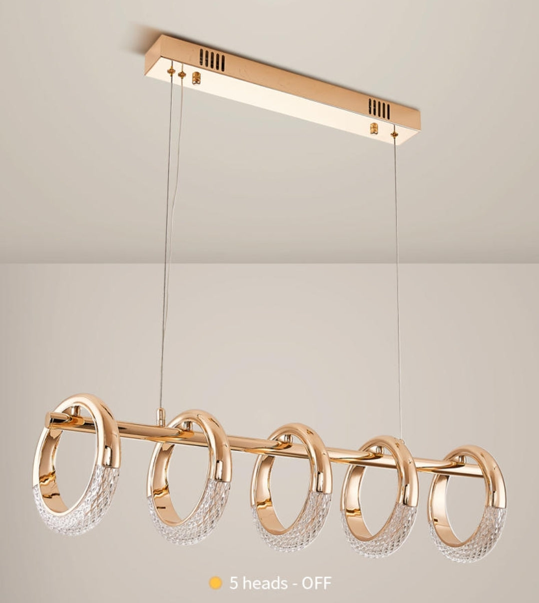 Swinson Rose Gold Led Ring Chandelier - Reflect Lighting