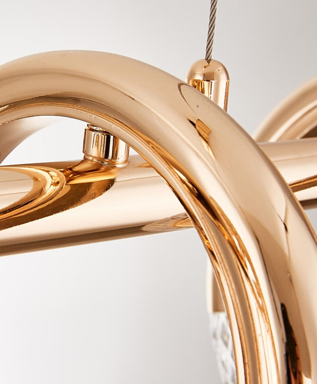 Swinson Rose Gold Led Ring Chandelier - Reflect Lighting