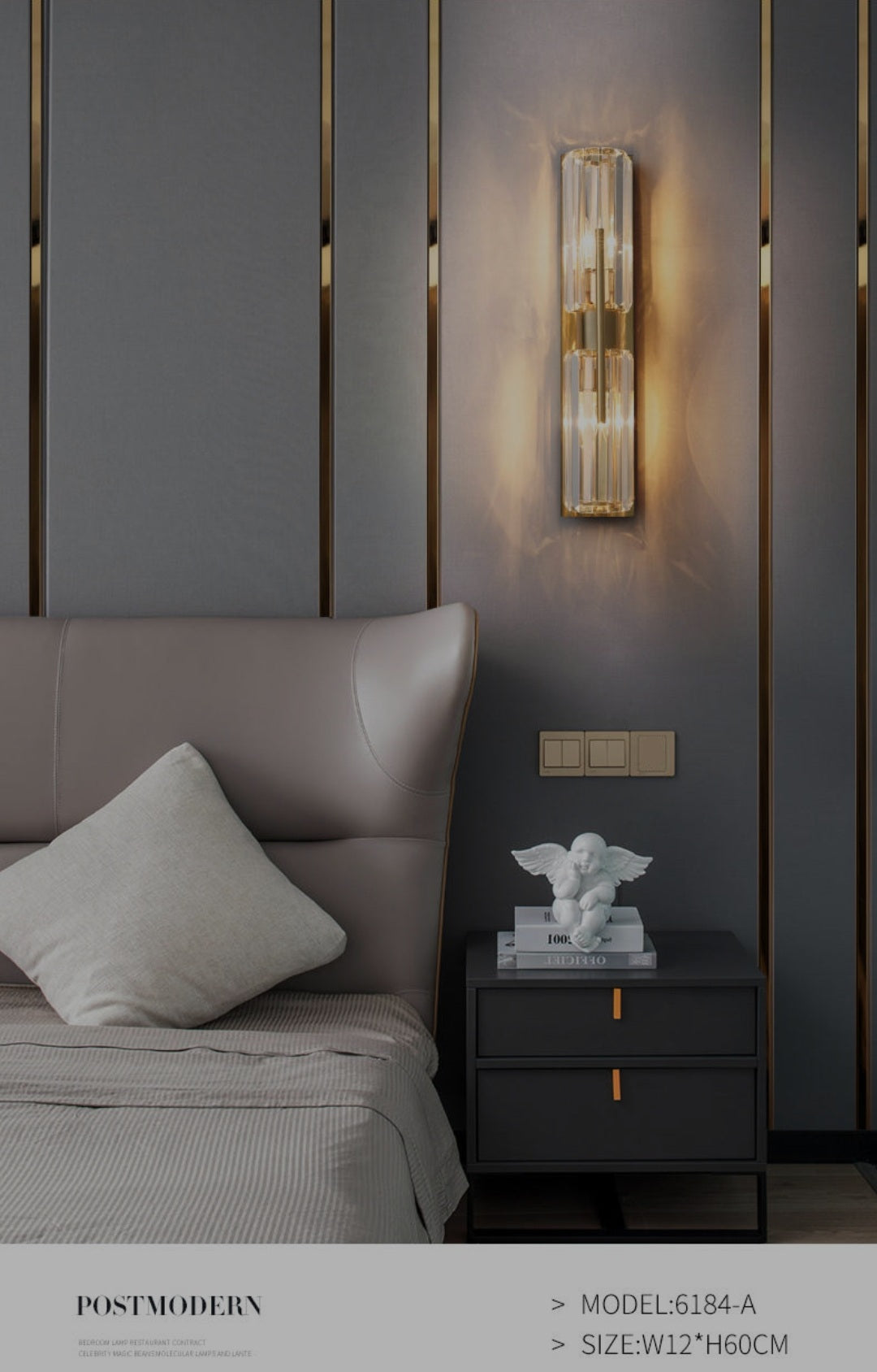 Bambini Gold Crystal Wall Light - 2 Shapes - Reflect Lighting