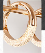 Swinson Rose Gold Led Ring Chandelier - Reflect Lighting