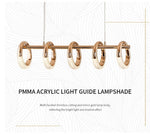 Swinson Rose Gold Led Ring Chandelier - Reflect Lighting