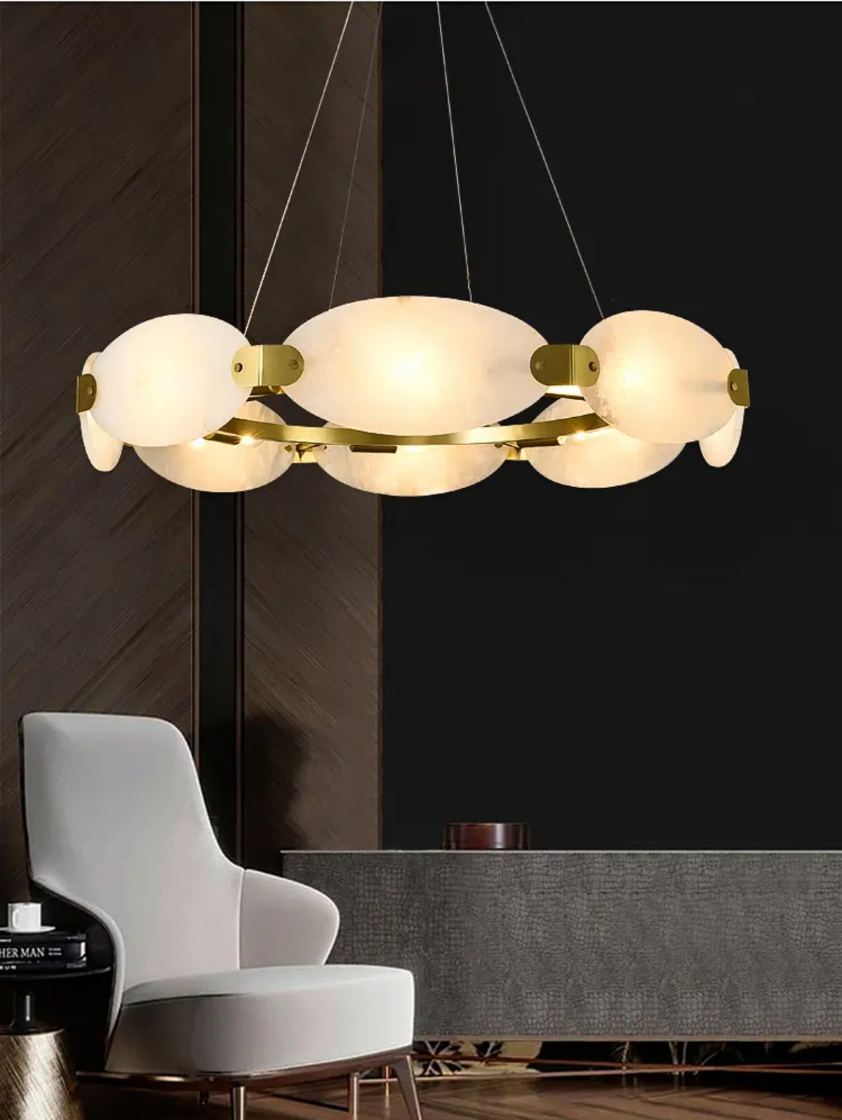 Eubanks Copper Marble Chandelier