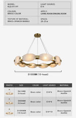 Eubanks Copper Marble Chandelier