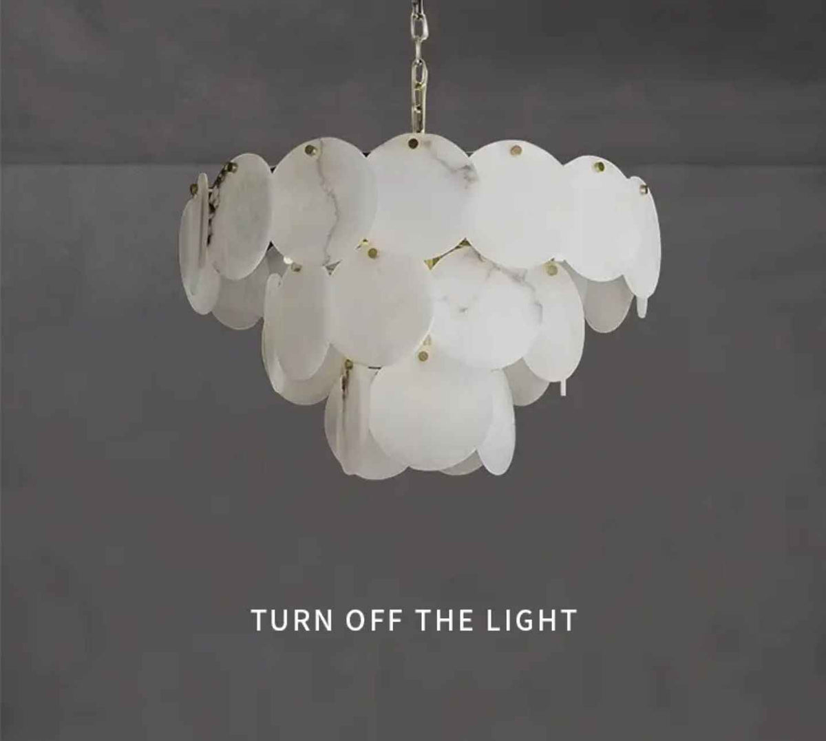 Vredenburgh Marble Gold Chandelier