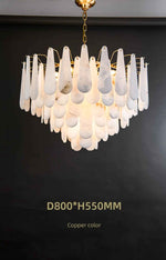 Lalma Copper Marble Chandelier