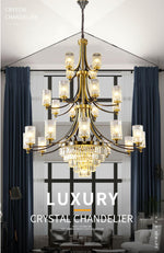 Hadleigh Dirksen Copper Gold Chandelier - Reflect Lighting