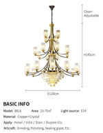 Hadleigh Dirksen Copper Gold Chandelier - Reflect Lighting