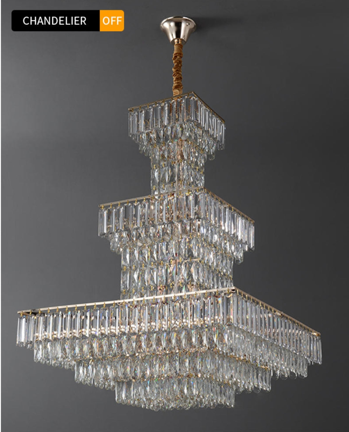 Aurora Mireia Gold Chandelier - Reflect Lighting