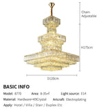 Aurora Mireia Gold Chandelier - Reflect Lighting