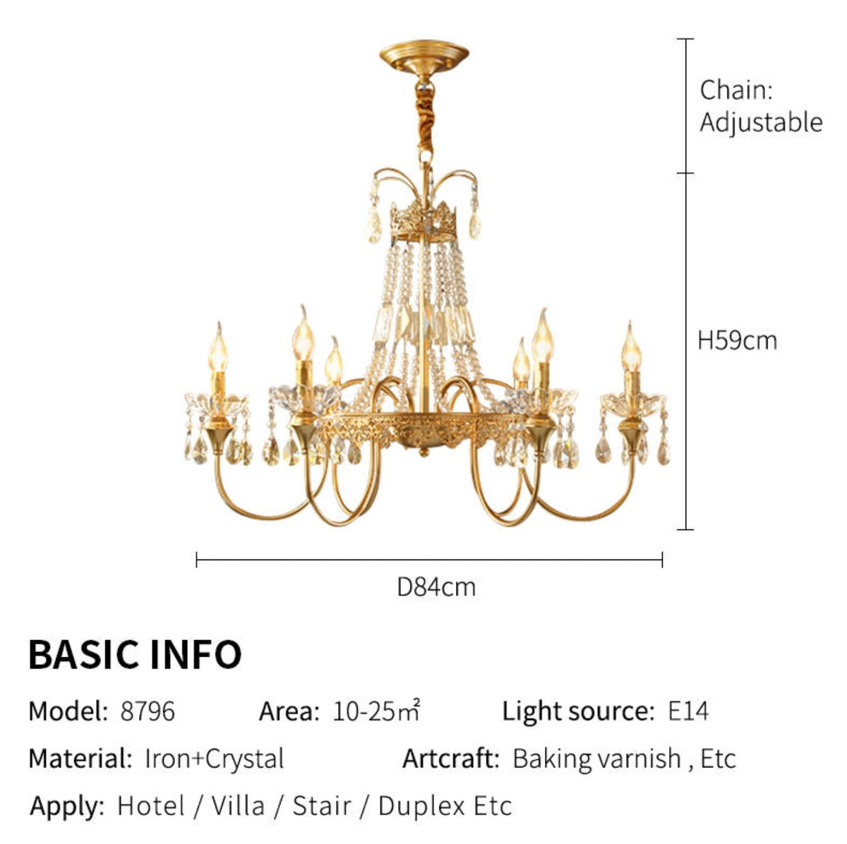 Aafko Eolia Gold Pearl Chandelier - Reflect Lighting