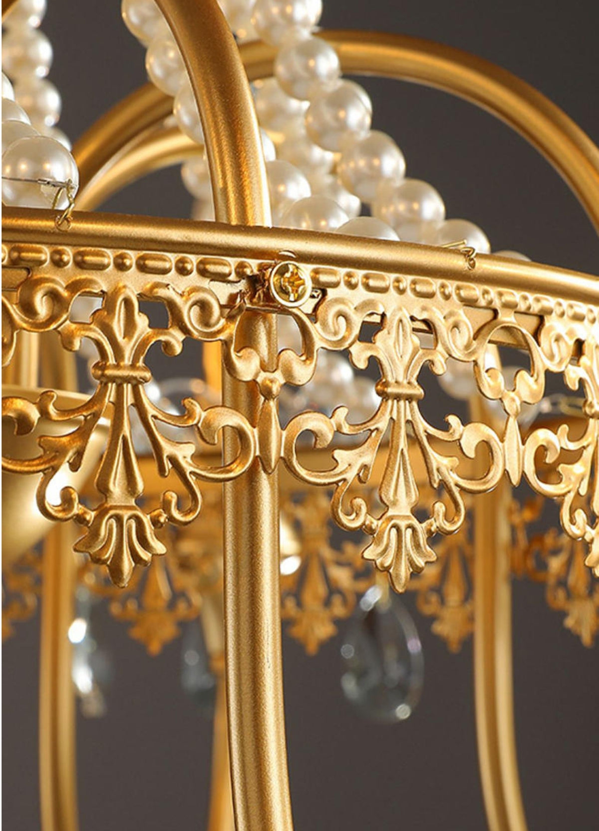 Aafko Eolia Gold Pearl Chandelier - Reflect Lighting