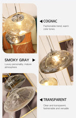 Chasse Lowther Staircase Chandelier- Smokey Grey, Cognac & Transparent - Reflect Lighting