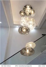 Chasse Lowther Staircase Chandelier- Smokey Grey, Cognac & Transparent - Reflect Lighting