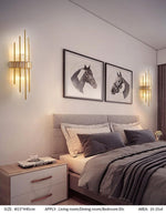 Marsily Copper Gold/Black Crystal Wall Lamp - Reflect Lighting