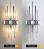 Marsily Copper Gold/Black Crystal Wall Lamp - Reflect Lighting