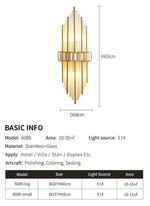Marsily Copper Gold/Black Crystal Wall Lamp - Reflect Lighting