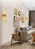 Marsily Copper Gold/Black Crystal Wall Lamp - Reflect Lighting