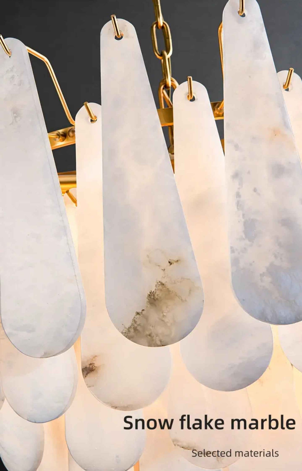 Lalma Copper Marble Chandelier