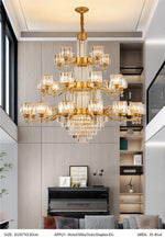 Boerner Boydston Gold/Black Crystal Chandelier - Reflect Lighting