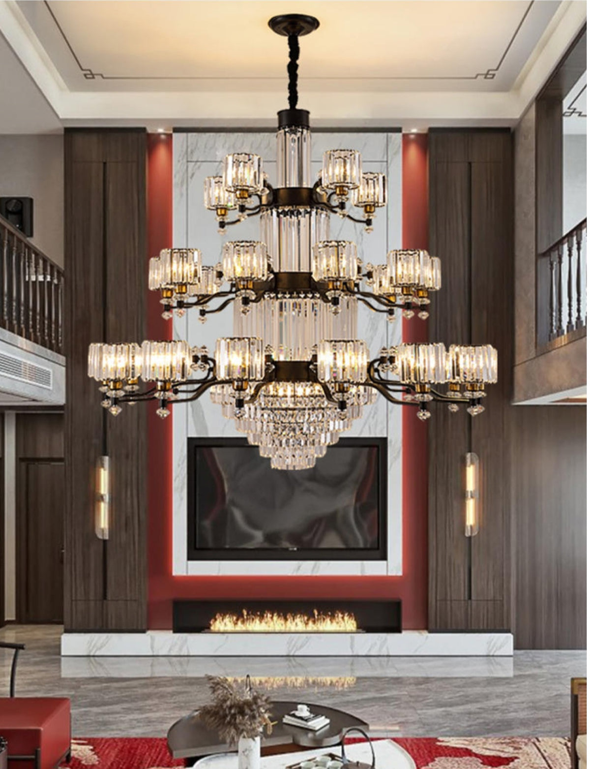 Boerner Boydston Gold/Black Crystal Chandelier - Reflect Lighting