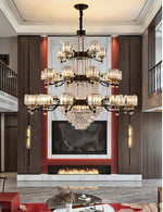 Boerner Boydston Gold/Black Crystal Chandelier - Reflect Lighting