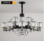 Boerner Boydston Gold/Black Crystal Chandelier - Reflect Lighting