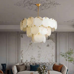 Vredenburgh Marble Gold Chandelier